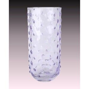 Ashland® Decorative Hobnail Purple Glass Vase 3.94" x 8.55" Art Deco Style New